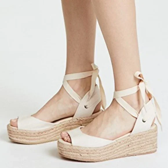 SOLUDOS Espadrille Lace Up Wedge Sandals - Picture 3 of 4